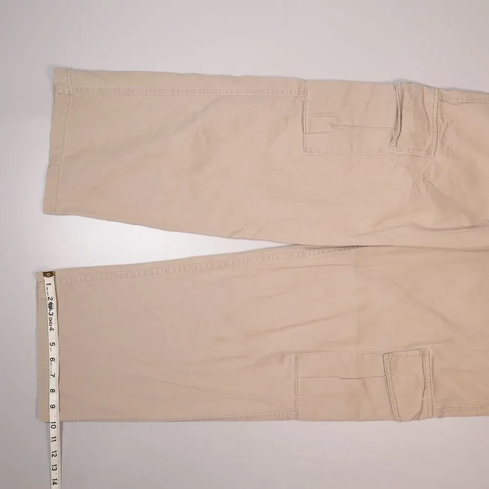 Vintage Levis Silvertab Cargo Pants Beige Khaki Baggy Y2K Mens 34x32